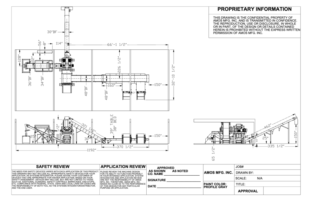 Automotive Parts Shredder Diagram